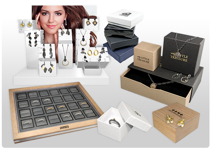 <B>Boxes, trays and displays for jewellery and watches.</B>