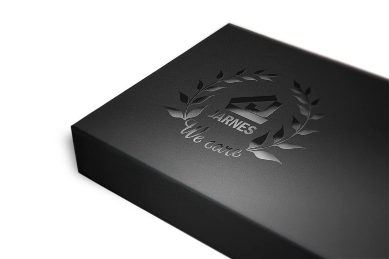 Example of logo with partial lacquer