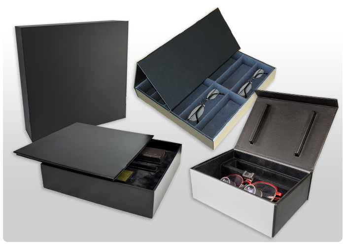 <B>Cases and boxes for glasses and optometrists.</B>